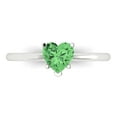 thumbnail image 1 of Solitaire Engagement Ring for Women - 1.25ct Simulated Green Diamond in 14K White Gold Promise Ring, 1 of 8