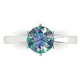 thumbnail image 1 of Solitaire Engagement Ring for Women - 1.5ct Blue Moissanite in 18K White Gold Promise Ring, 1 of 6