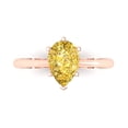 thumbnail image 1 of Solitaire Engagement Ring for Women - 1.5ct Natural Citrine in 14K Rose Gold Promise Ring, 1 of 7