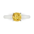thumbnail image 1 of Solitaire Engagement Ring for Women - 1.5ct Natural Citrine in 14K White Gold Promise Ring, 1 of 6