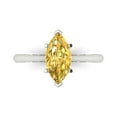 thumbnail image 1 of Solitaire Engagement Ring for Women - 1.5ct Natural Citrine in 14K White Gold Promise Ring, 1 of 7