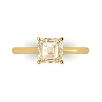 Solitaire Engagement Ring for Women - 1.5ct Natural Morganite in 18K Yellow Gold Promise Ring