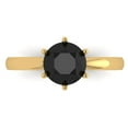 thumbnail image 1 of Solitaire Engagement Ring for Women - 1.5ct Natural Onyx in 18K Yellow Gold Promise Ring, 1 of 6