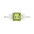 thumbnail image 1 of Solitaire Engagement Ring for Women - 1.5ct Natural Peridot in 18K White Gold Promise Ring, 1 of 6