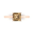 thumbnail image 1 of Solitaire Engagement Ring for Women - 1.5ct Simulated Champagne Diamond in 14K Rose Gold Promise Ring, 1 of 8