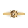 thumbnail image 1 of Solitaire Engagement Ring for Women - 1.5ct Simulated Champagne Diamond in 14K Yellow Gold Promise Ring, 1 of 6