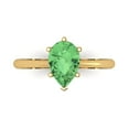 thumbnail image 1 of Solitaire Engagement Ring for Women - 1.5ct Simulated Green Diamond in 14K Yellow Gold Promise Ring, 1 of 6