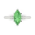 thumbnail image 1 of Solitaire Engagement Ring for Women - 1.5ct Simulated Green Diamond in 18K White Gold Promise Ring, 1 of 6