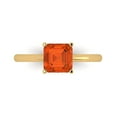 thumbnail image 1 of Solitaire Engagement Ring for Women - 1.5ct Simulated Red Diamond in 18K Yellow Gold Promise Ring, 1 of 6
