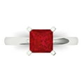 thumbnail image 1 of Solitaire Engagement Ring for Women - 1.5ct Simulated Ruby in 14K White Gold Promise Ring, 1 of 6