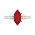thumbnail image 1 of Solitaire Engagement Ring for Women - 1.5ct Simulated Ruby in 14K White Gold Promise Ring, 1 of 6