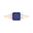 thumbnail image 1 of Solitaire Engagement Ring for Women - 1.5ct Simulated Tanzanite in 14K Rose Gold Promise Ring, 1 of 6