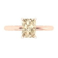 thumbnail image 1 of Solitaire Engagement Ring for Women - 1.75ct Natural Morganite in 18K Rose Gold Promise Ring, 1 of 6