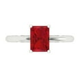 thumbnail image 1 of Solitaire Engagement Ring for Women - 1.75ct Simulated Ruby in 14K White Gold Promise Ring, 1 of 6