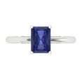 thumbnail image 1 of Solitaire Engagement Ring for Women - 1.75ct Simulated Tanzanite in 14K White Gold Promise Ring, 1 of 6