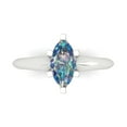 thumbnail image 1 of Solitaire Engagement Ring for Women - 1ct Blue Moissanite in 18K White Gold Promise Ring, 1 of 6