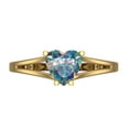 thumbnail image 1 of Solitaire Engagement Ring for Women - 1ct Blue Moissanite in 18K Yellow Gold Promise Ring, 1 of 6