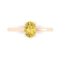 thumbnail image 1 of Solitaire Engagement Ring for Women - 1ct Natural Citrine in 14K Rose Gold Promise Ring, 1 of 6