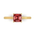 thumbnail image 1 of Clara Pucci 14K Yellow Gold Solid Gold Garnet Solitaire Anniversary Ring for Women - 1 cttw Asscher Cut, 1 of 8