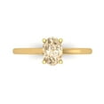 thumbnail image 1 of Solitaire Engagement Ring for Women - 1ct Natural Morganite in 18K Yellow Gold Promise Ring, 1 of 6