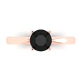 thumbnail image 1 of Solitaire Engagement Ring for Women - 1ct Natural Onyx in 14K Rose Gold Promise Ring, 1 of 8
