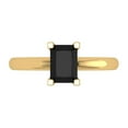 thumbnail image 1 of Solitaire Engagement Ring for Women - 1ct Natural Onyx in 14K Yellow Gold Promise Ring, 1 of 6