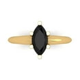thumbnail image 1 of Solitaire Engagement Ring for Women - 1ct Natural Onyx in 14K Yellow Gold Promise Ring, 1 of 7