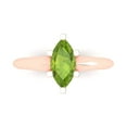 thumbnail image 1 of Solitaire Engagement Ring for Women - 1ct Natural Peridot in 14K Rose Gold Promise Ring, 1 of 7