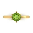 thumbnail image 1 of Solitaire Engagement Ring for Women - 1ct Natural Peridot in 14K Yellow Gold Promise Ring, 1 of 6