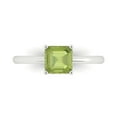 thumbnail image 1 of Solitaire Engagement Ring for Women - 1ct Natural Peridot in 18K White Gold Promise Ring, 1 of 6