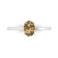 thumbnail image 1 of Solitaire Engagement Ring for Women - 1ct Simulated Champagne Diamond in 14K White Gold Promise Ring, 1 of 7