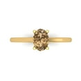 thumbnail image 1 of Solitaire Engagement Ring for Women - 1ct Simulated Champagne Diamond in 14K Yellow Gold Promise Ring, 1 of 7