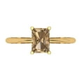 thumbnail image 1 of Solitaire Engagement Ring for Women - 1ct Simulated Champagne Diamond in 18K Yellow Gold Promise Ring, 1 of 6