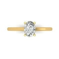 thumbnail image 1 of Solitaire Engagement Ring for Women - 1ct Simulated Diamond in 14K Yellow Gold Promise Ring, 1 of 7
