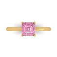 thumbnail image 1 of Solitaire Engagement Ring for Women - 1ct Simulated Pink Diamond in 14K Yellow Gold Promise Ring, 1 of 6