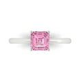 thumbnail image 1 of Solitaire Engagement Ring for Women - 1ct Simulated Pink Diamond in 18K White Gold Promise Ring, 1 of 6