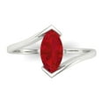 thumbnail image 1 of Solitaire Engagement Ring for Women - 1ct Simulated Pink Tourmaline in 14K White Gold Promise Ring, 1 of 6