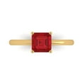 thumbnail image 1 of Solitaire Engagement Ring for Women - 1ct Simulated Pink Tourmaline in 14K Yellow Gold Promise Ring, 1 of 8