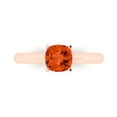 thumbnail image 1 of Solitaire Engagement Ring for Women - 1ct Simulated Red Diamond in 14K Rose Gold Promise Ring, 1 of 7
