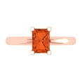 thumbnail image 1 of Solitaire Engagement Ring for Women - 1ct Simulated Red Diamond in 14K Rose Gold Promise Ring, 1 of 8