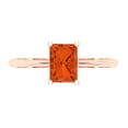 thumbnail image 1 of Solitaire Engagement Ring for Women - 1ct Simulated Red Diamond in 14K Rose Gold Promise Ring, 1 of 8