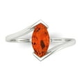thumbnail image 1 of Solitaire Engagement Ring for Women - 1ct Simulated Red Diamond in 14K White Gold Promise Ring, 1 of 6