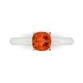 thumbnail image 1 of Solitaire Engagement Ring for Women - 1ct Simulated Red Diamond in 14K White Gold Promise Ring, 1 of 6