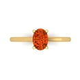 thumbnail image 1 of Solitaire Engagement Ring for Women - 1ct Simulated Red Diamond in 14K Yellow Gold Promise Ring, 1 of 7