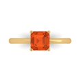 thumbnail image 1 of Solitaire Engagement Ring for Women - 1ct Simulated Red Diamond in 14K Yellow Gold Promise Ring, 1 of 8