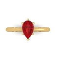thumbnail image 1 of Solitaire Engagement Ring for Women - 1ct Simulated Ruby in 14K Yellow Gold Promise Ring, 1 of 7