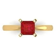 thumbnail image 1 of Solitaire Engagement Ring for Women - 1ct Simulated Ruby in 14K Yellow Gold Promise Ring, 1 of 8