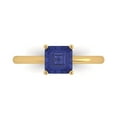 thumbnail image 1 of Solitaire Engagement Ring for Women - 1ct Simulated Tanzanite in 18K Yellow Gold Promise Ring, 1 of 6