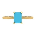 thumbnail image 1 of Solitaire Engagement Ring for Women - 1ct Simulated Turquoise in 18K Yellow Gold Promise Ring, 1 of 6