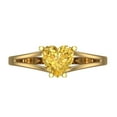 thumbnail image 1 of Solitaire Engagement Ring for Women - 1ct Simulated Yellow Diamond in 14K Yellow Gold Promise Ring, 1 of 8